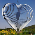 Silver Heart Wind Spinners สำหรับสนามหญ้าและสวน